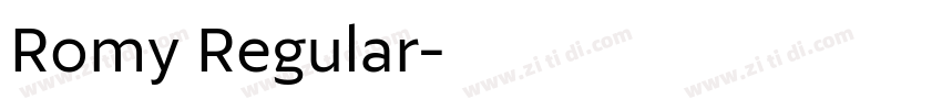 Romy Regular字体转换